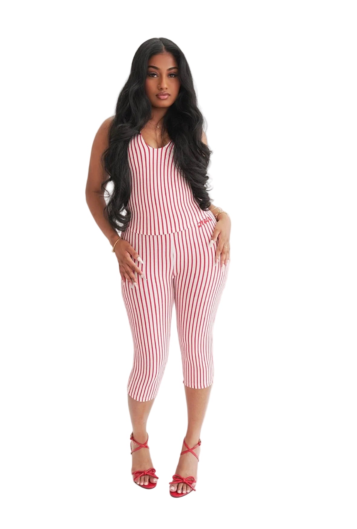 The Signature Stripes Capri